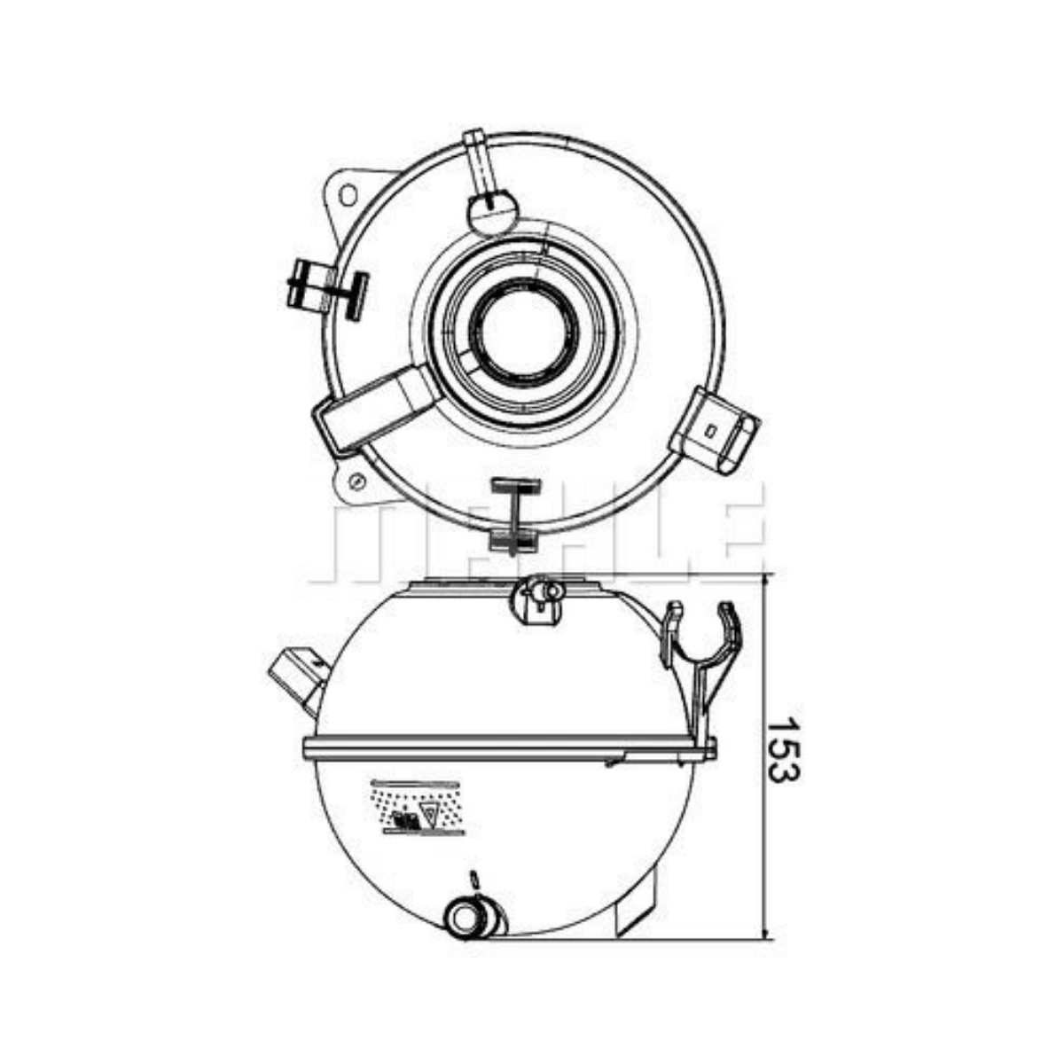 Radyatör Yedek Su Deposu , Golf V - MAHLE CRT 19 000S / 1K0121407A