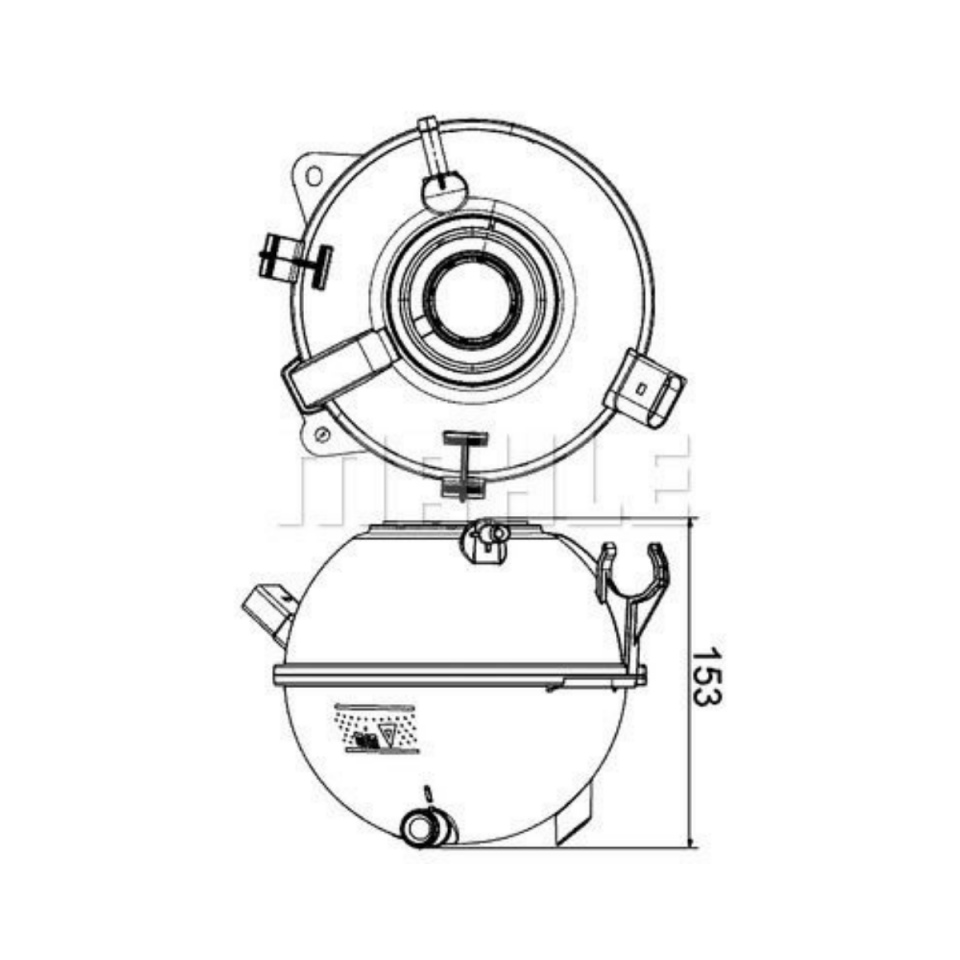 Radyatör Yedek Su Deposu , Golf V - MAHLE CRT 19 000S / 1K0121407A