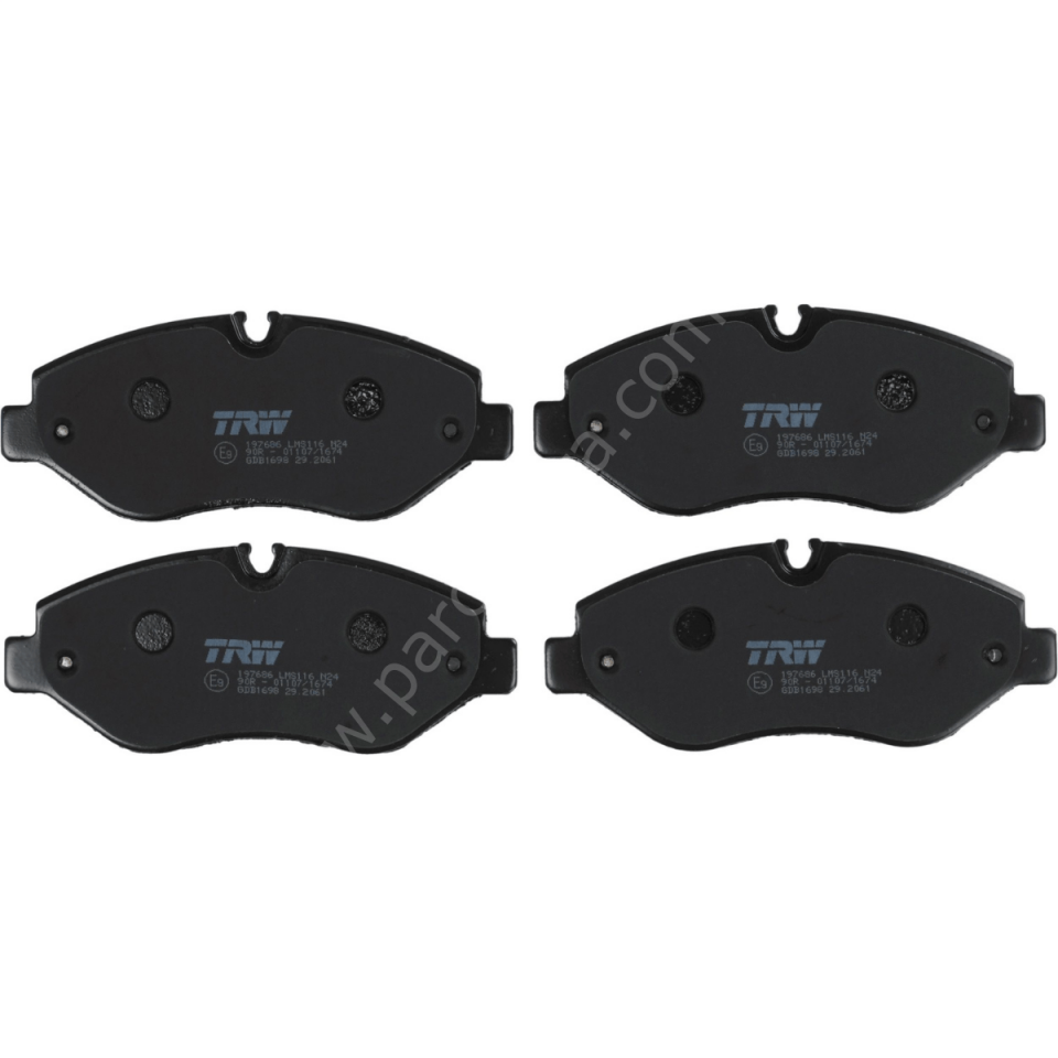 Ön Fren Balatası - Mercedes Vito W639 2007> , Vito W447 2014> , Sprinter 2006> ,VW Crafter 2006>  TRW GDB1698 / A0044206720