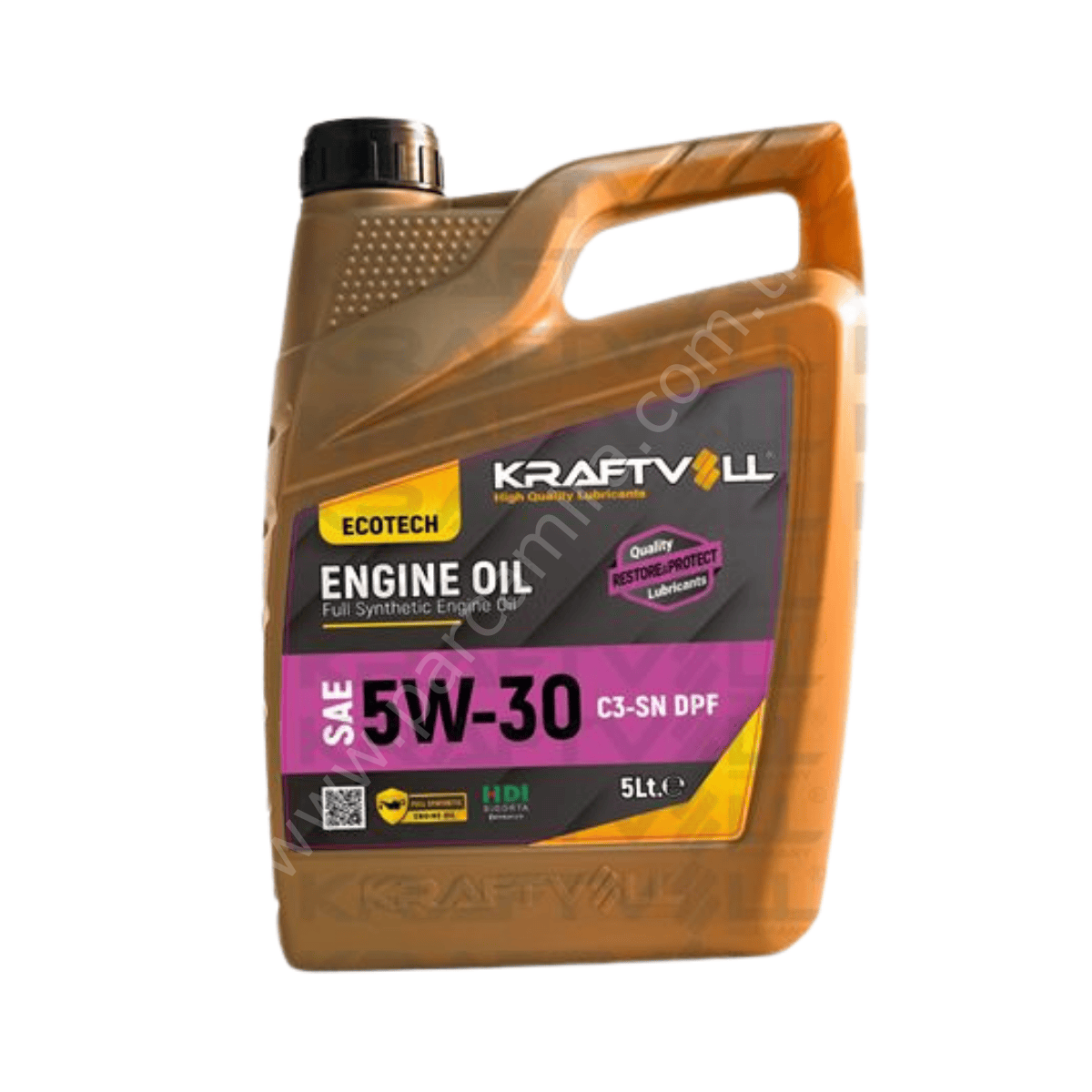 Motor Yağı 5lt. - Ecotech 5W30 Dizel DPF Partikül  ACEA C3 SN Tam Sentetik - KRAFTVOLL 17014001